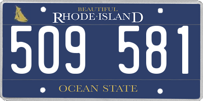 RI license plate 509581