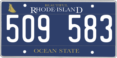 RI license plate 509583