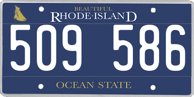 RI license plate 509586