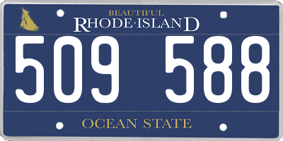 RI license plate 509588