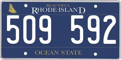 RI license plate 509592