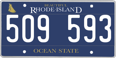 RI license plate 509593