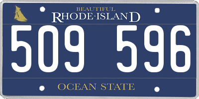 RI license plate 509596