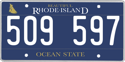 RI license plate 509597