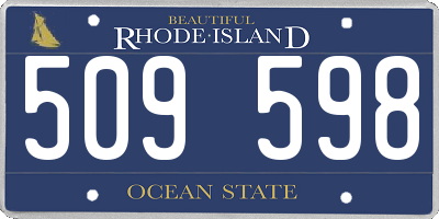 RI license plate 509598