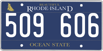 RI license plate 509606