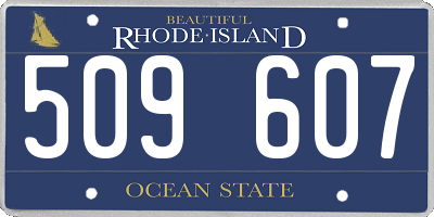 RI license plate 509607