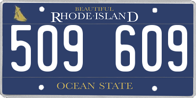 RI license plate 509609
