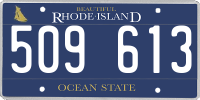 RI license plate 509613