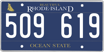 RI license plate 509619