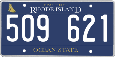 RI license plate 509621