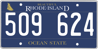 RI license plate 509624
