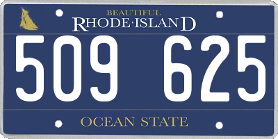 RI license plate 509625