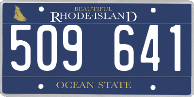 RI license plate 509641