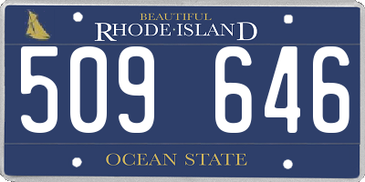 RI license plate 509646
