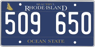 RI license plate 509650