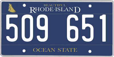 RI license plate 509651