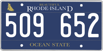 RI license plate 509652