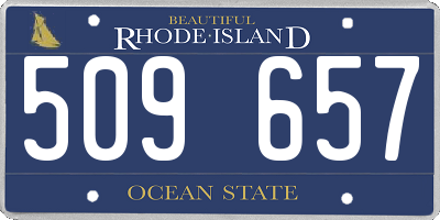 RI license plate 509657