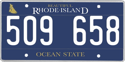 RI license plate 509658