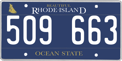 RI license plate 509663