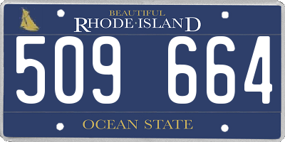 RI license plate 509664