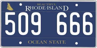 RI license plate 509666
