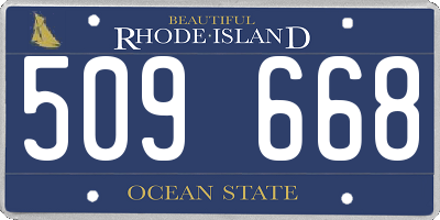 RI license plate 509668