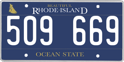 RI license plate 509669