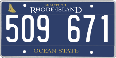 RI license plate 509671