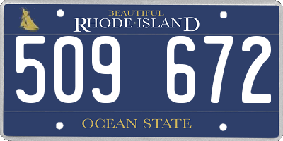 RI license plate 509672