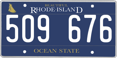 RI license plate 509676
