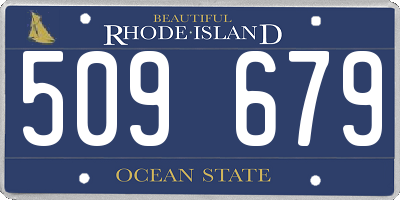 RI license plate 509679
