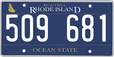 RI license plate 509681