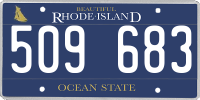 RI license plate 509683