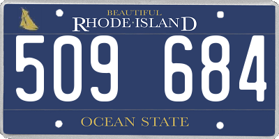 RI license plate 509684