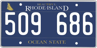RI license plate 509686