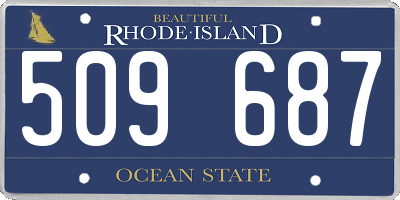 RI license plate 509687
