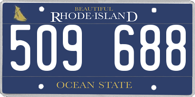 RI license plate 509688