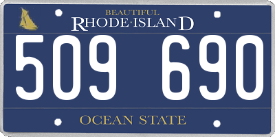 RI license plate 509690