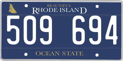 RI license plate 509694