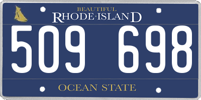 RI license plate 509698