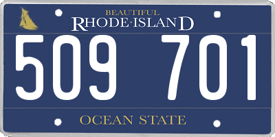 RI license plate 509701