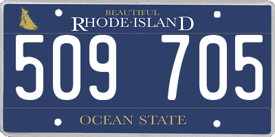 RI license plate 509705
