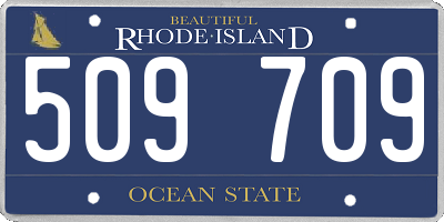 RI license plate 509709