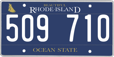 RI license plate 509710