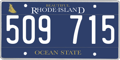 RI license plate 509715