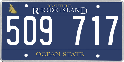 RI license plate 509717