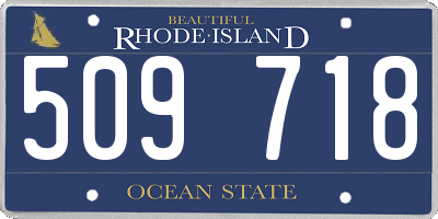 RI license plate 509718