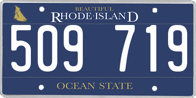 RI license plate 509719